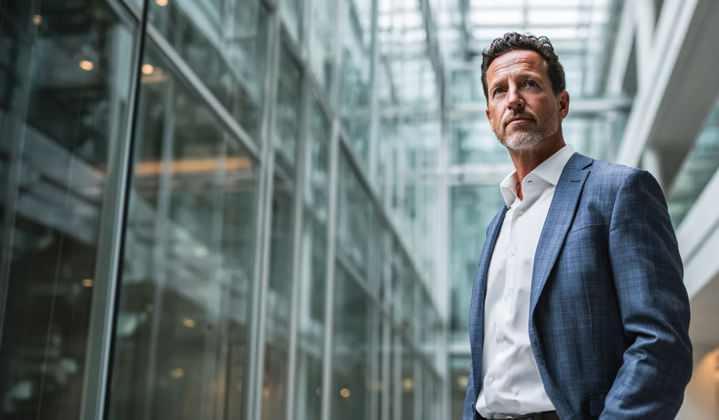 Lawyer in a modern office, representative photograph
